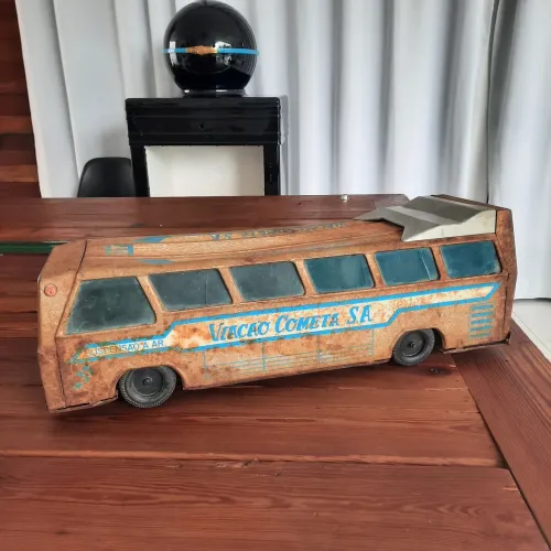 Brinquedo antigo em lata - Onibus Viação Cometa