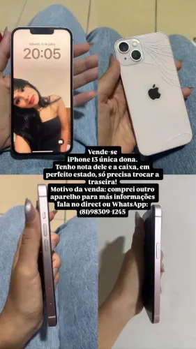 Vende-se iPhone 13 única dona acompanha nota e caixa.