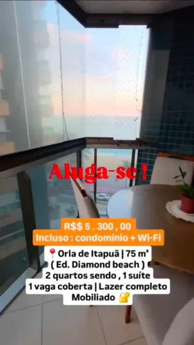 Apartamento em Itapuã, Mobiliado, Lazer completo