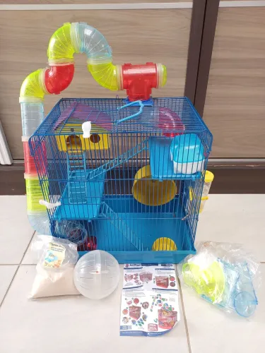 Gaiola para hamster tubo luxo