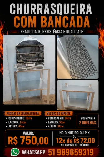 Churrasqueira com bancada
