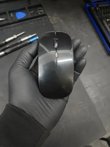 Mouse Bluetooth Recarregável USB-C | Ultra Fino | Silencioso | Preto