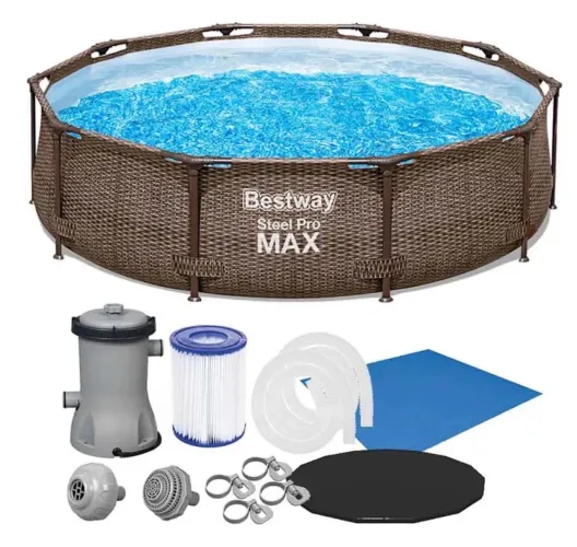 Piscina Estrutural 4.678l Deluxe Completa.