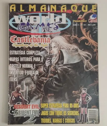 Revista Almanaque World Games Castlevania Symphony The Night 