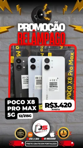 poco x8 pro max 5g 12/512g baixou