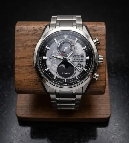 Relógio Citizen Tsuki Yomi Eco Drive Super Titanium Fases da Lua