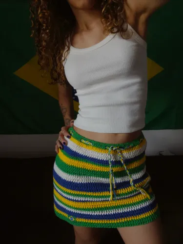 BRASIL | Saia de crochê 