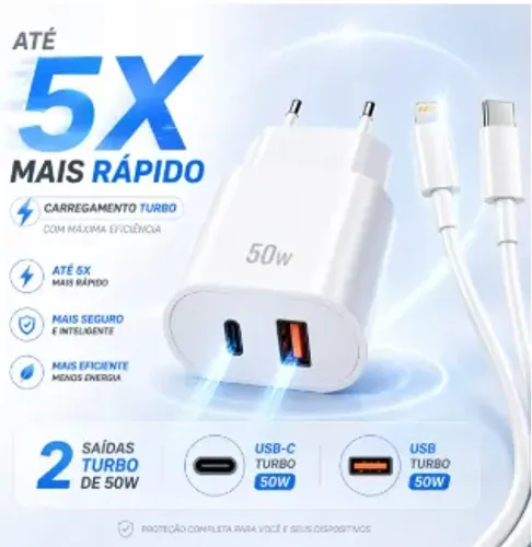 carregador turbo 50w m*i