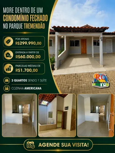 Casa em Condomínio Fechado de 3 quartos no PARQUE TREMENDÃO 