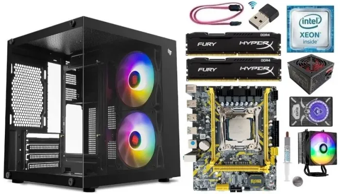 Kit Placa Mãe Intel X99 Xeon E5 2680 V4 16gb Fonte Ssd Hd