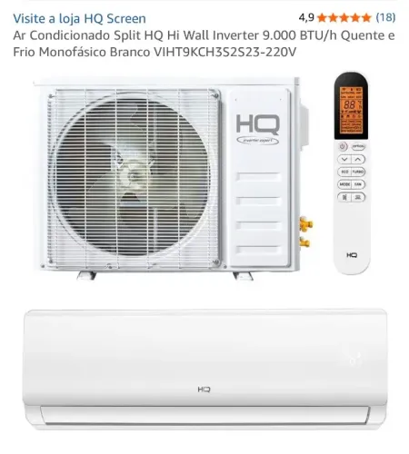 Ar condicionado HQ 9000 btu frio inverter