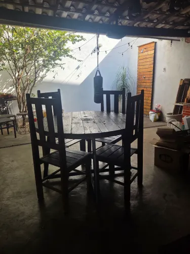 Mesa rústica carretel