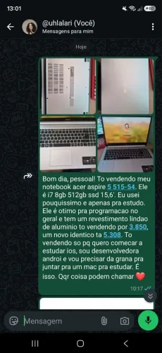 Notebook acer aspire 5 515-54