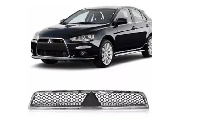 Grade Radiador Com Friso Cromado Lancer 2011 2012 a 2017  Quebrada 