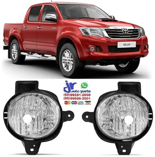 Par Farol de Milha Hilux SW4 2012 2013 2014 2015 2016 Auxiliar Neblina 