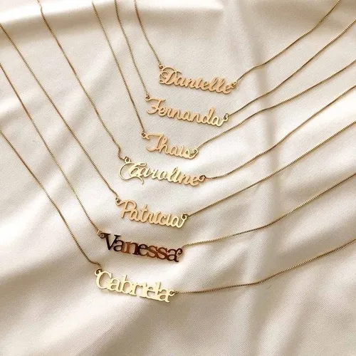 Colar com nome em ouro18k 
