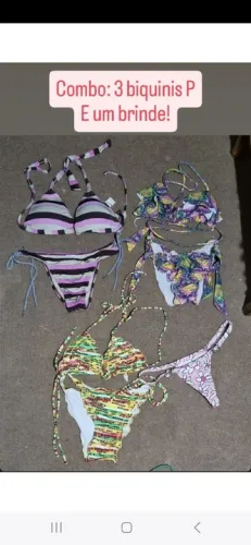 Combo 3 biquínis P + brinde!