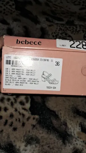 Sandália Bebecê Rosa Ballet 36