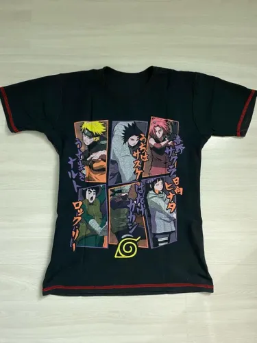 Camiseta Naruto - Manga Curta - Reversível