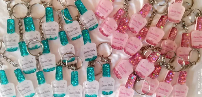 Chaveiro lembrancinhas resina esmalte kit 10 unidades