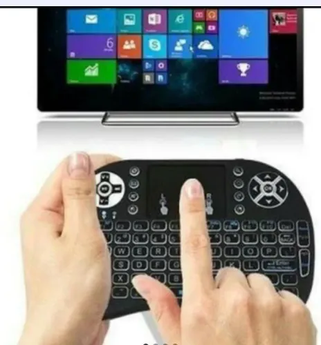Teclado Wireless Mini Com Touchpad Para Smart TV
