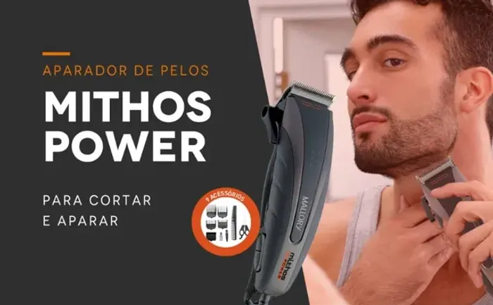 Máquina de Cortar Cabelo e Aparador de Pelos Mallory Mithos Power 5 Níveis Altura