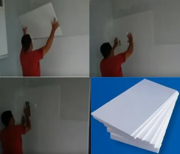 Reboco e Revestimento de paredes com (isopor) para baixar a temperatura