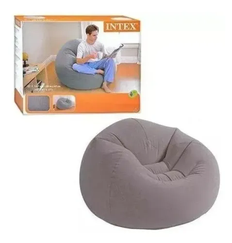 Poltrona Inflável Beanless Cinza Intex