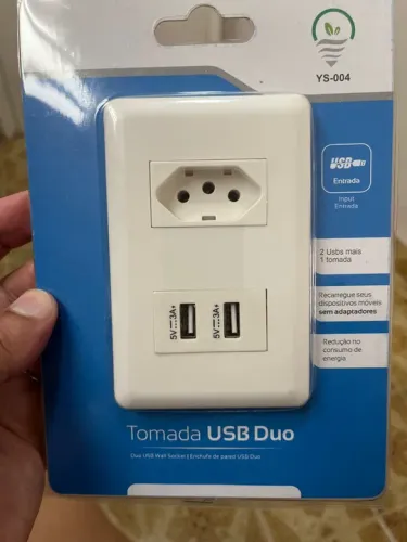 Tomada USB Duo - Carregue seus dispositivos com praticidade