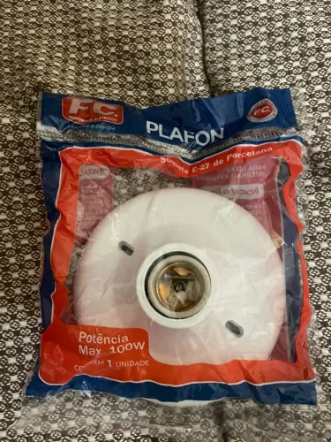 Plafon Soquete E-27 de Porcelana 100W