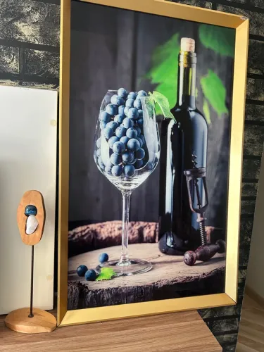Quadro Decorativo - Vinho e Uvas