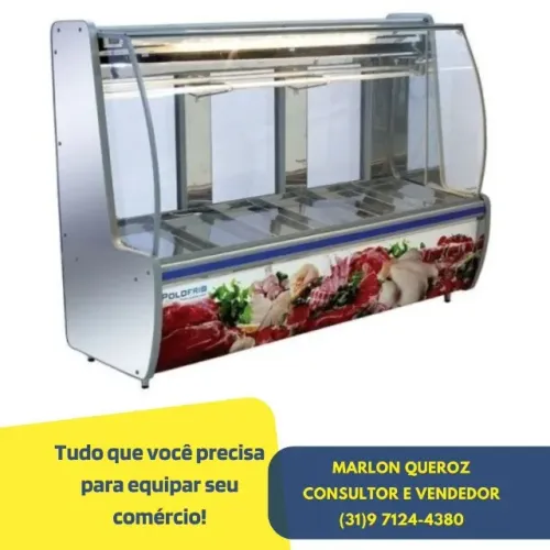 Balcão de Açougue 2M Polo Frio Inox 220v Novo