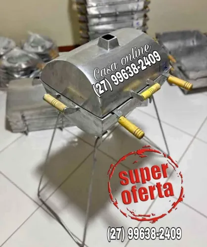 Churrasqueira em alumínio batido - Super Oferta!