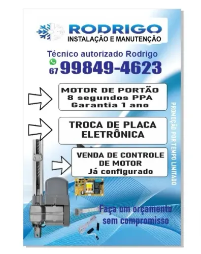 Manutenção em motor de portão de todas as marcas, modelos e potência.
