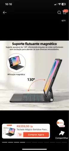 Teclado capa magnético para Samsung BETTDOW 