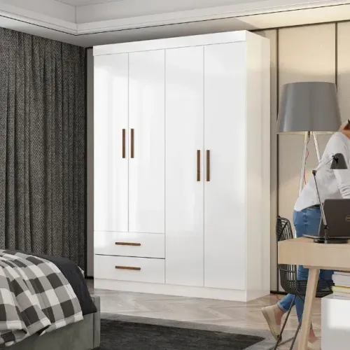 Guarda Roupa Casal Lu 4 Portas Carioca Móveis