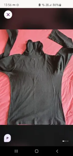 Blusa preta algodão 
