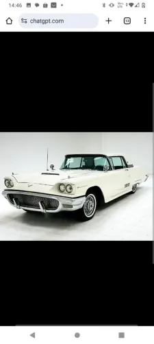Peças de carro antigo Ford Thunderbird 58/59