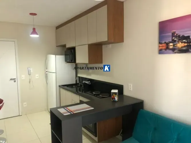 Apartamento MOBILIADO p/ LOCAÇÃO - 39m², 1 dormitório, TODO MOBILIADO, Ar Condicionado, El