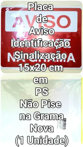  Placa de Aviso Não Pise na Grama