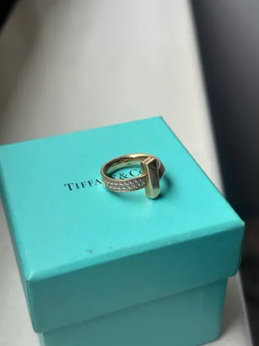 Anel Rose Tiffany com diamantes