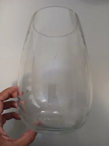 Vaso Decorativo de Vidro Transparente