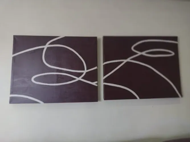 Jogo de Quadro abstratos 85x70 (altura) (pintura á mão, não é impressão digital)
