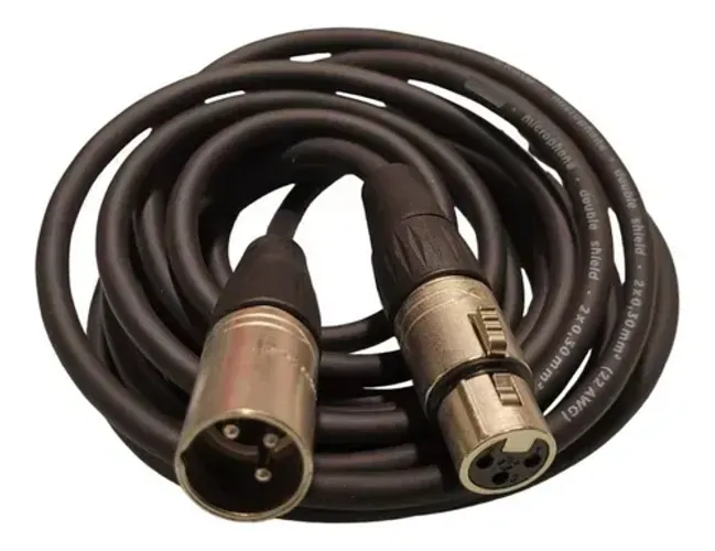 Cabos Microfone DMX - XLR Canon Balanceado 5 Metros
