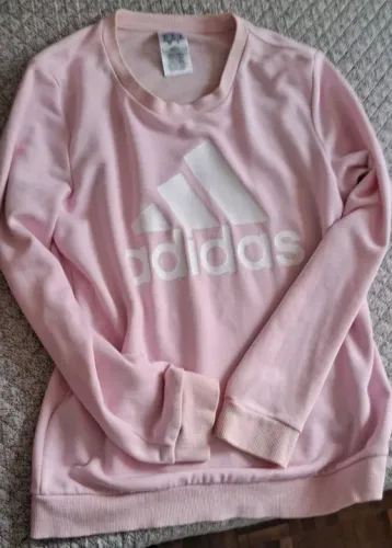 Blusa Adidas Feminina Rosa Moletom tam P