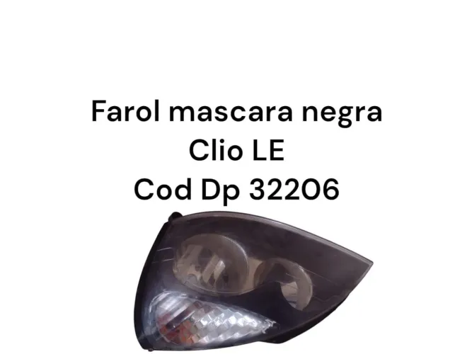 Farol LD Renault Clio mascara negra 