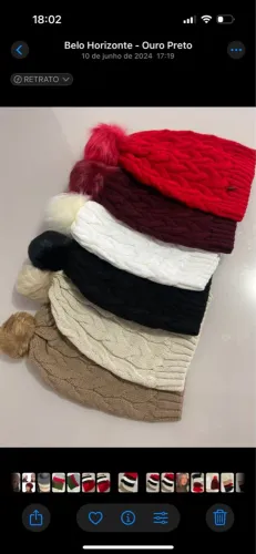 Gorros de Inverno com Pompom 