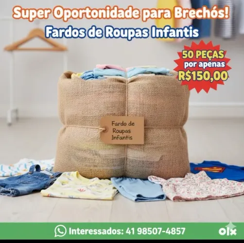 Fardo de roupas infantis 