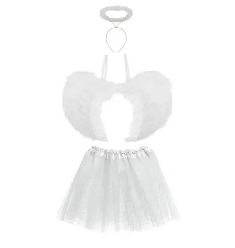 Kit fantasia Anjo Carnaval (Tule, tiara e asa)