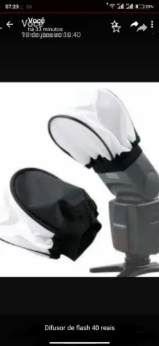 Difusor de Flash para Câmera - 45 reais